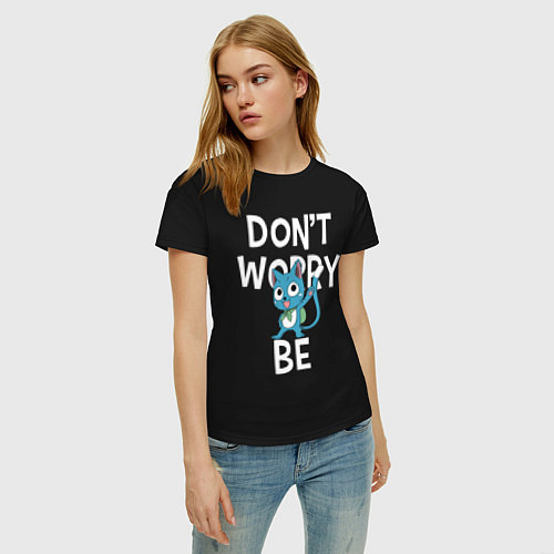 Женская футболка Dont Worry be Fairy Tail / Черный – фото 3