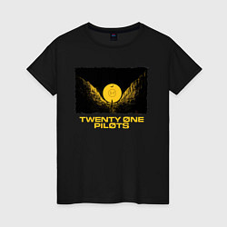 Футболка хлопковая женская TWENTY ONE PILOTS TOP, цвет: черный