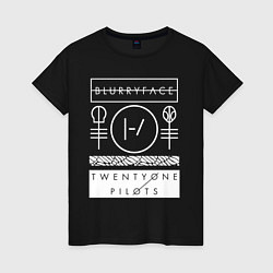Футболка хлопковая женская 21 Pilots: Blurryface, цвет: черный