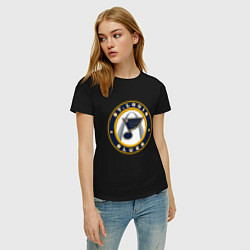 Футболка хлопковая женская St Louis Blues, цвет: черный — фото 2
