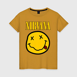 Футболка хлопковая женская NIRVANA, цвет: горчичный