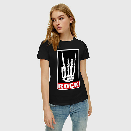 Женская футболка Rock Undead / Черный – фото 3