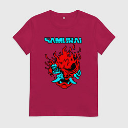 Футболка хлопковая женская SAMURAI KEANU REEVES, цвет: маджента