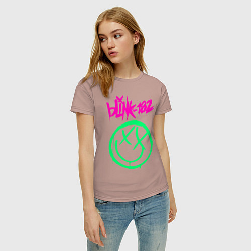 Женская футболка BLINK-182 / Пыльно-розовый – фото 3