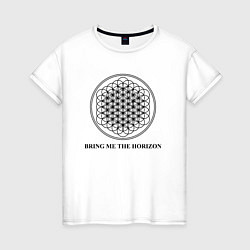 Футболка хлопковая женская BRING ME THE HORIZON, цвет: белый