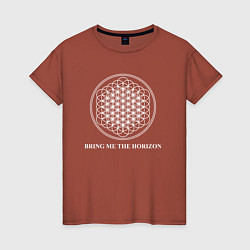 Футболка хлопковая женская BRING ME THE HORIZON, цвет: кирпичный