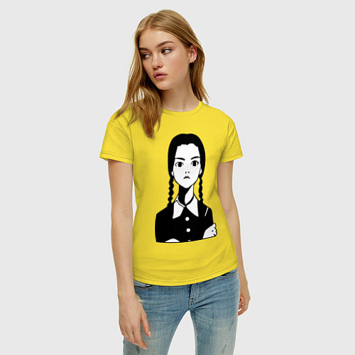 Женская футболка Wednesday Addams / Желтый – фото 3