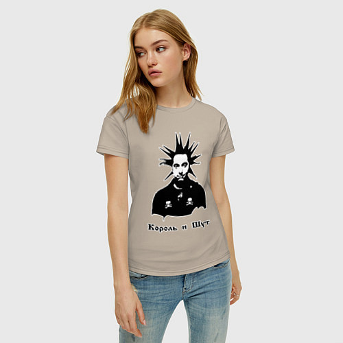 Женская футболка Король и шут / Миндальный – фото 3