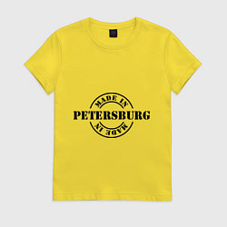 Футболка хлопковая женская Made in Petersburg, цвет: желтый