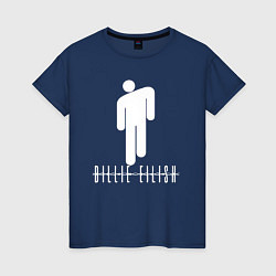 Футболка хлопковая женская Billie Eilish, цвет: тёмно-синий