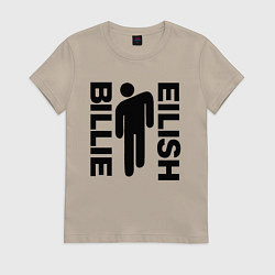 Футболка хлопковая женская BILLIE EILISH, цвет: миндальный