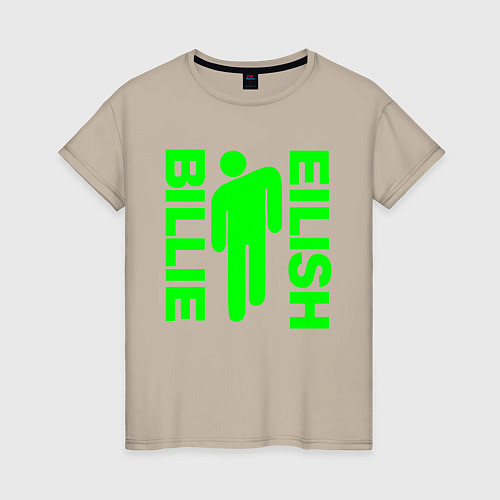 Женская футболка BILLIE EILISH / Миндальный – фото 1