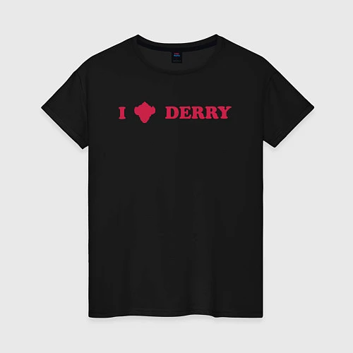 Женская футболка I love Derry / Черный – фото 1