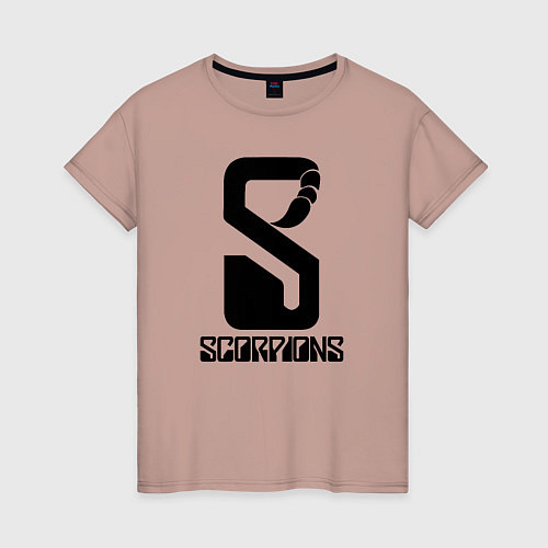 Женская футболка Scorpions logo / Пыльно-розовый – фото 1