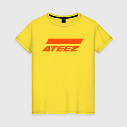 Футболка хлопковая женская Ateez, цвет: желтый