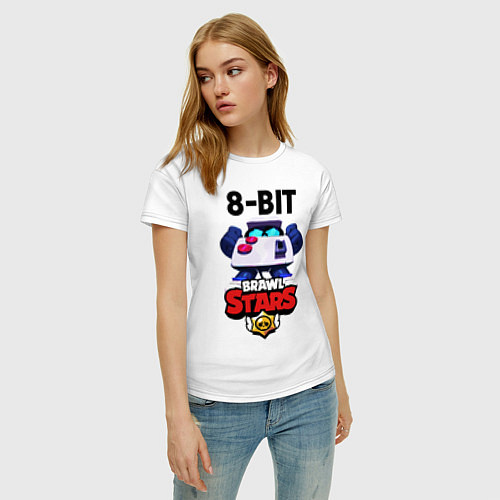 Женская футболка Brawl Stars 8-BIT / Белый – фото 3