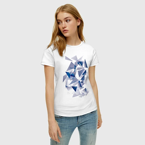 Женская футболка Частицы / Белый – фото 3