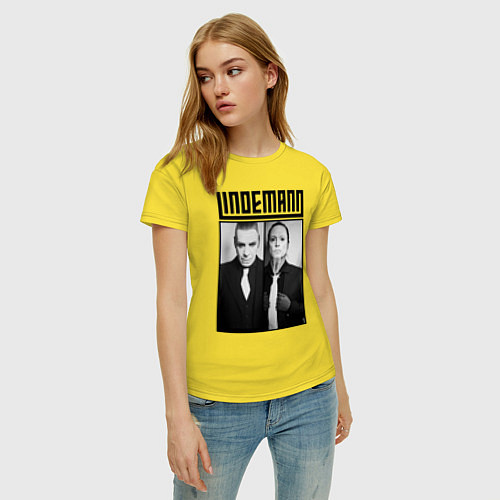 Женская футболка Lindemann / Желтый – фото 3