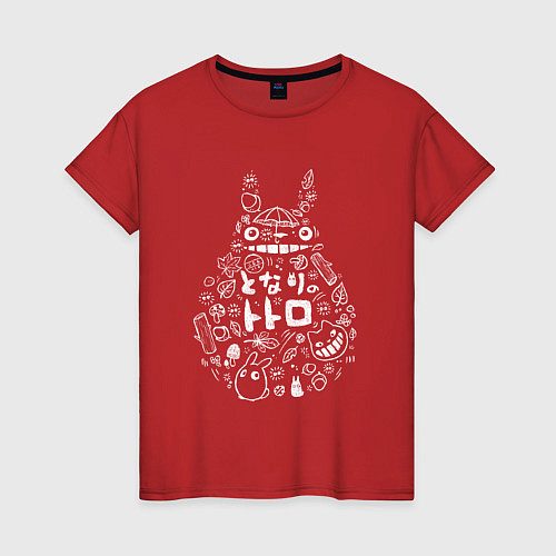 Женская футболка Тоторо / Красный – фото 1