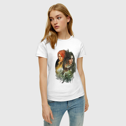 Женская футболка Ведьмак: Трис и Йеннифер / Белый – фото 3