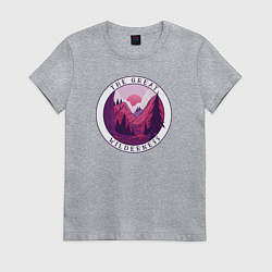 Футболка хлопковая женская Кемпинг, цвет: меланж