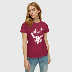 Футболка хлопковая женская АлисА, цвет: маджента — фото 2