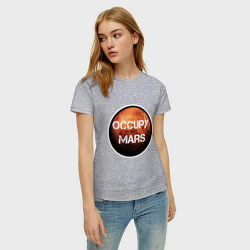 Женская футболка Илон Маск / Меланж – фото 3