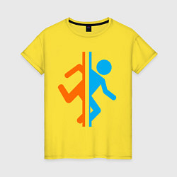 Футболка хлопковая женская PORTAL, цвет: желтый