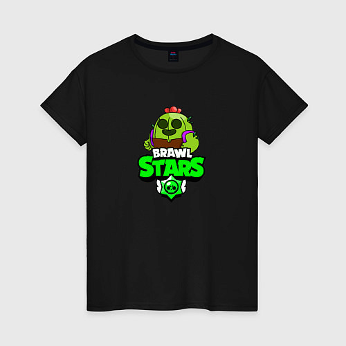 Женская футболка BRAWL STARS:СПАЙК / Черный – фото 1