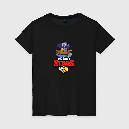 Женская футболка BRAWL STARS:ДЭРРИЛ / Черный – фото 1