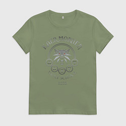 Футболка хлопковая женская ВЕДЬМАК, цвет: авокадо