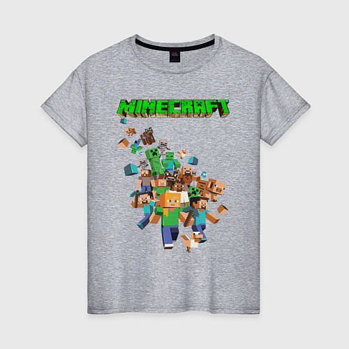 Женская футболка Minecraft / Меланж – фото 1