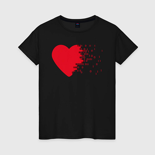 Женская футболка Сердце / Черный – фото 1