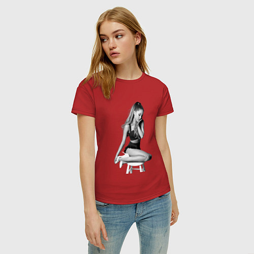 Женская футболка ARIANA GRANDE / Красный – фото 3