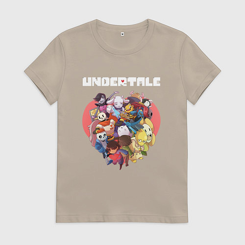 Женская футболка UNDERTALE / Миндальный – фото 1