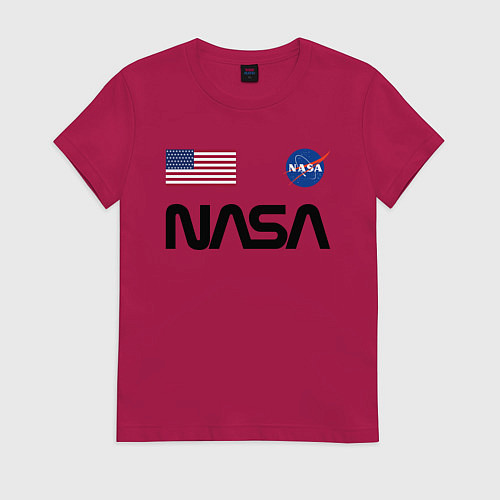 Женская футболка NASA НАСА / Маджента – фото 1