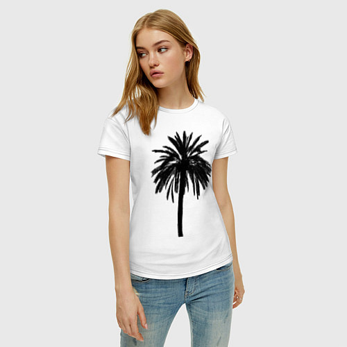 Женская футболка Тропики / Белый – фото 3