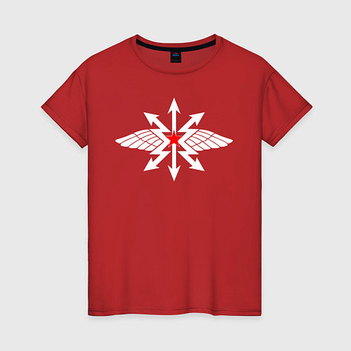 Женская футболка Войска связи / Красный – фото 1