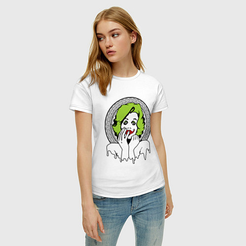 Женская футболка Девушка джокер / Белый – фото 3
