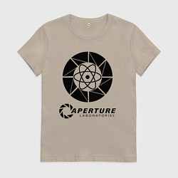 Футболка хлопковая женская PORTAL, цвет: миндальный