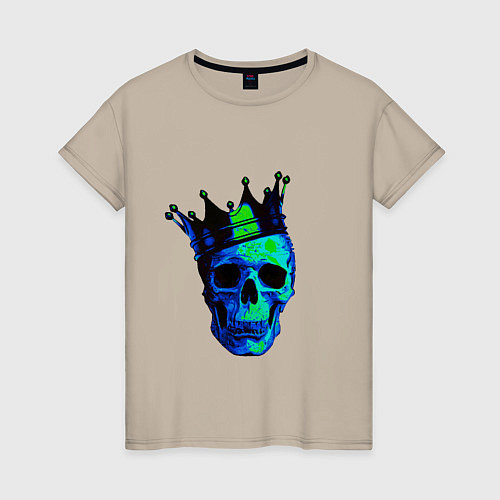 Женская футболка Skeleton King / Миндальный – фото 1