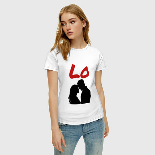 Женская футболка LOVE 1 часть / Белый – фото 3