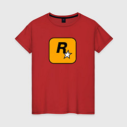 Футболка хлопковая женская Rockstar Games, цвет: красный