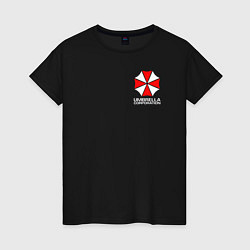 Футболка хлопковая женская UMBRELLA CORP, цвет: черный