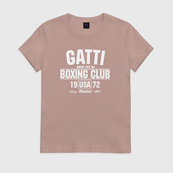 Футболка хлопковая женская Gatti Boxing Club, цвет: пыльно-розовый