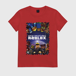 Футболка хлопковая женская ROBLOX, цвет: красный
