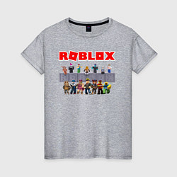 Футболка хлопковая женская ROBLOX, цвет: меланж