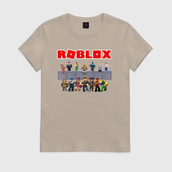 Футболка хлопковая женская ROBLOX, цвет: миндальный