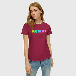 Футболка хлопковая женская ROBLOX, цвет: маджента — фото 2