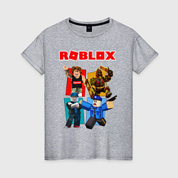 Футболка хлопковая женская ROBLOX, цвет: меланж